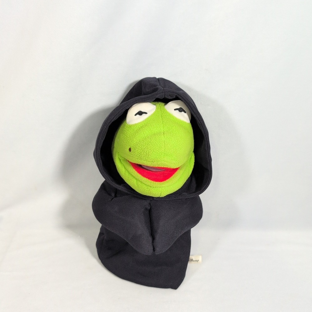 12" Disney Muppets Constantine Evil Kermit Frog Plush Hand Puppet Black Hood